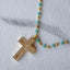 Collar Cruz Brillantes Cadena Celeste