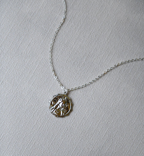 Collar Medalla Virgen Plata