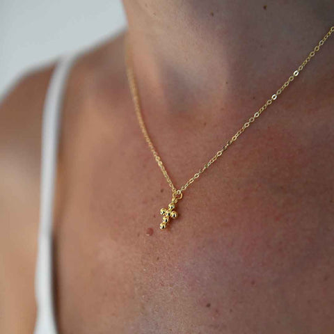 Collar Cruz Pelotitas