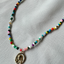 Collar Virgen Nacar Mostacillas Color