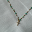 Collar Cruz Circones Cadena Verde