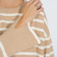 CHALECO LINEAL BEIGE BLANCO