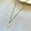 Collar estrella blanco con verde agua