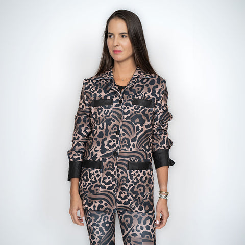 CHAQUETA CORTES ANIMAL PRINT